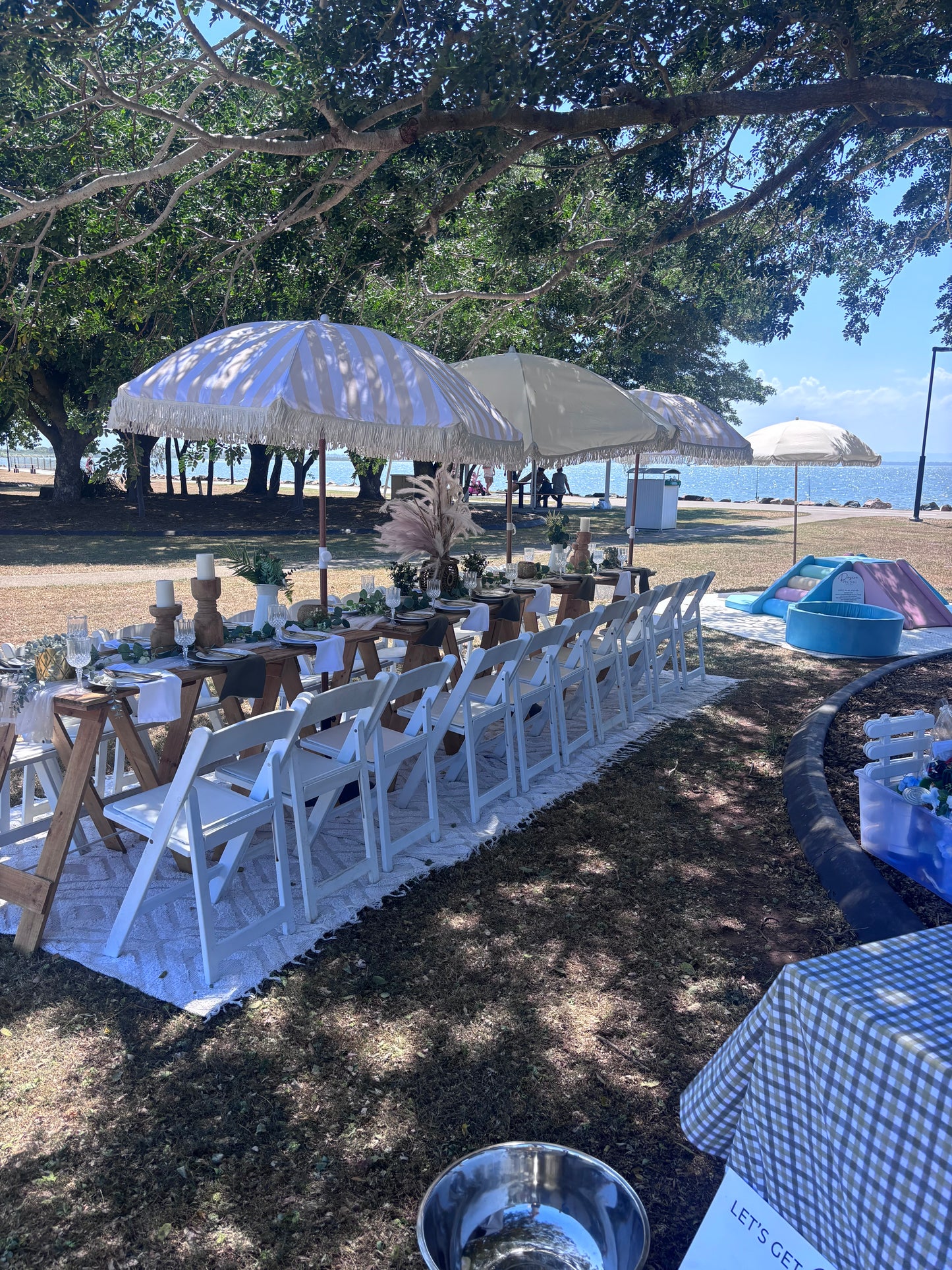 Beach umbrella with stand