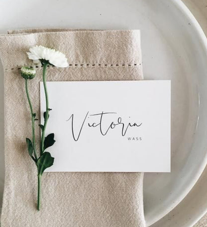 Menu, place setting or programme cards